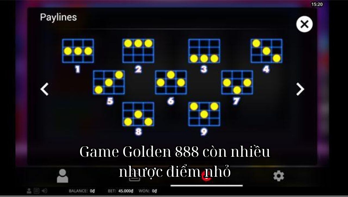 Game Golden 888 còn nhiều nhược điểm nhỏ