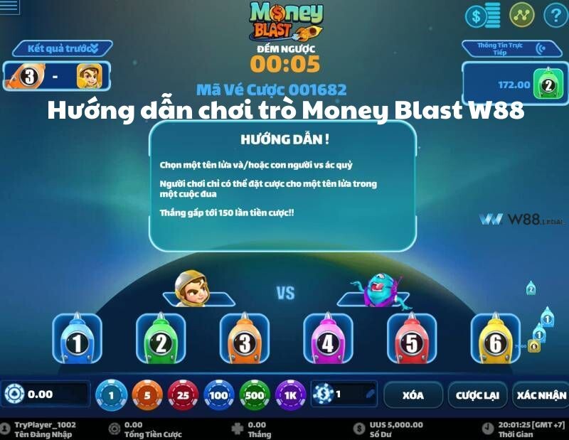 Hướng dẫn chơi trò Money Blast W88