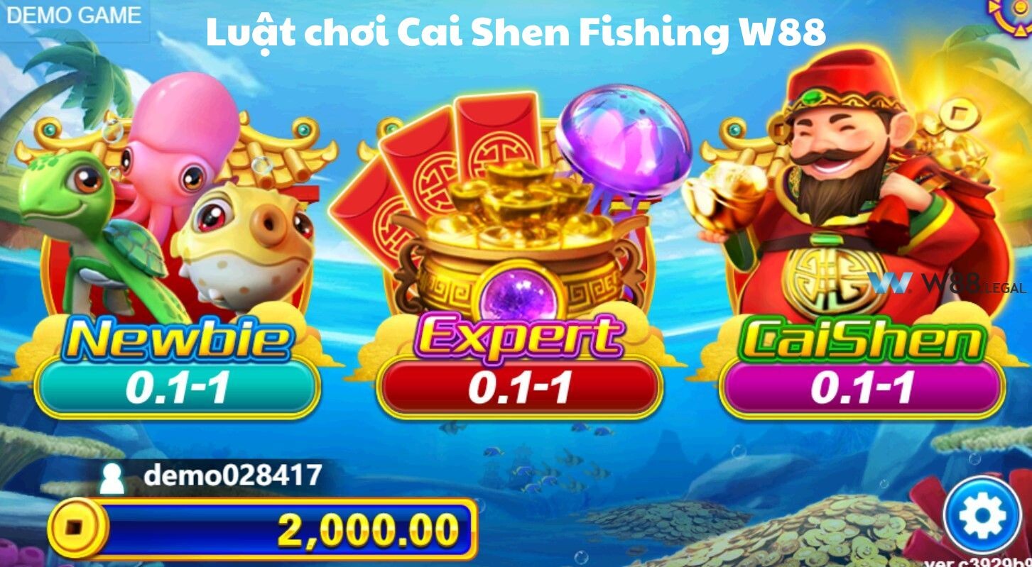 Luật chơi Cai Shen Fishing W88