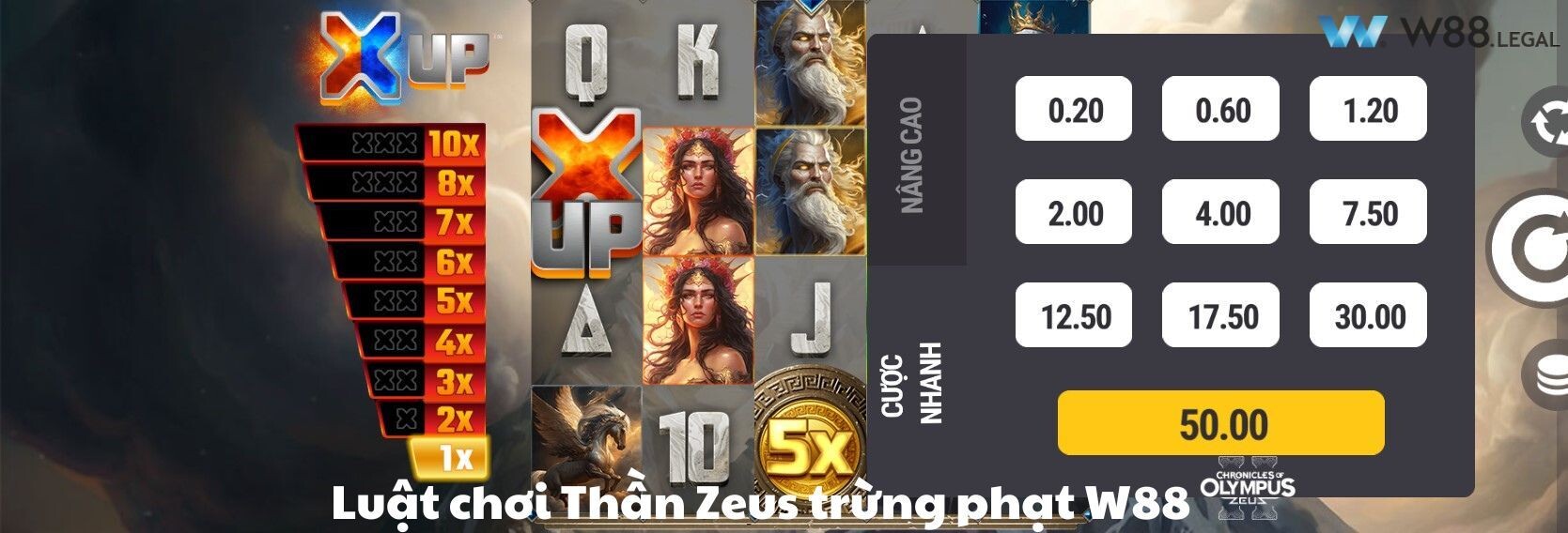 Luật chơi Thần Zeus trừng phạt W88